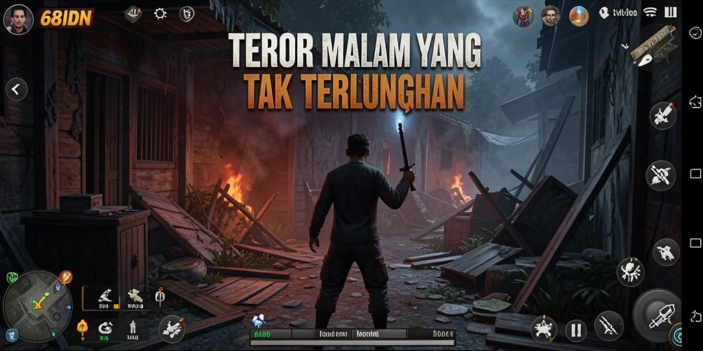 Tangkapan layar gameplay 68IDN yang menegangkan dan menyeramkan.