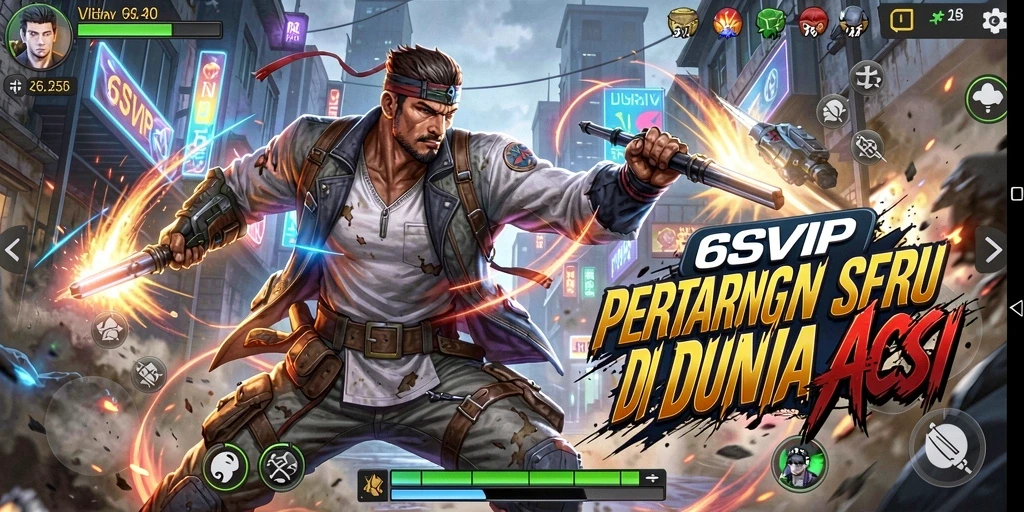 Tampilan gameplay seru dan mendebarkan dari 6SVIP.
