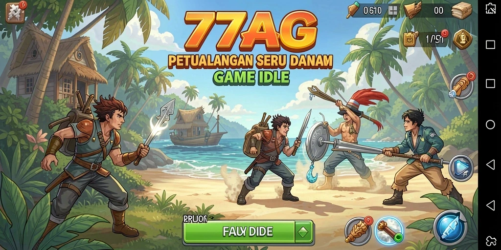 Screenshot utama 77AG menampilkan gameplay Idle yang menarik.