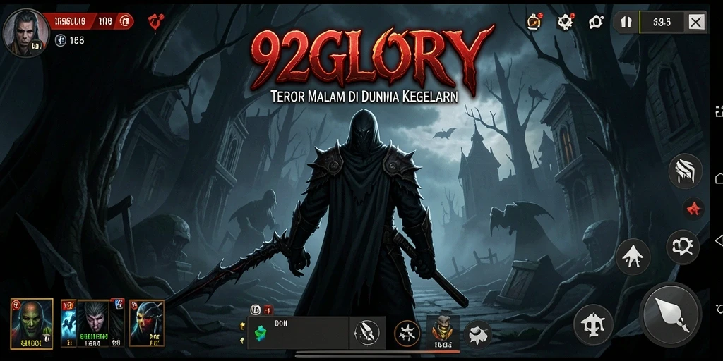 Screenshot gameplay menampilkan kegelapan dan ketegangan di 92GLORY.