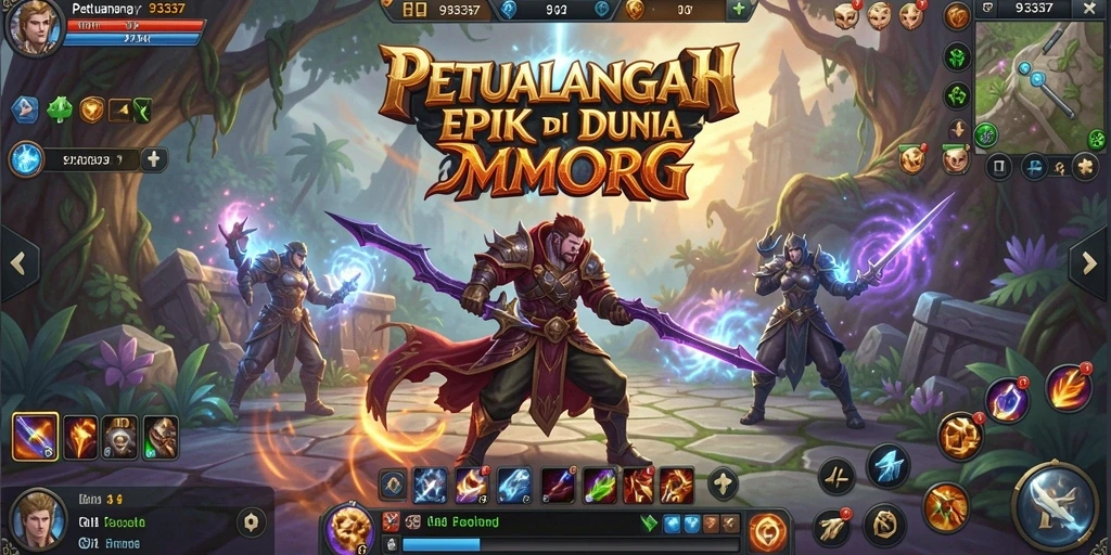 Gameplay epik dalam petualangan dunia MMORPG 93337.