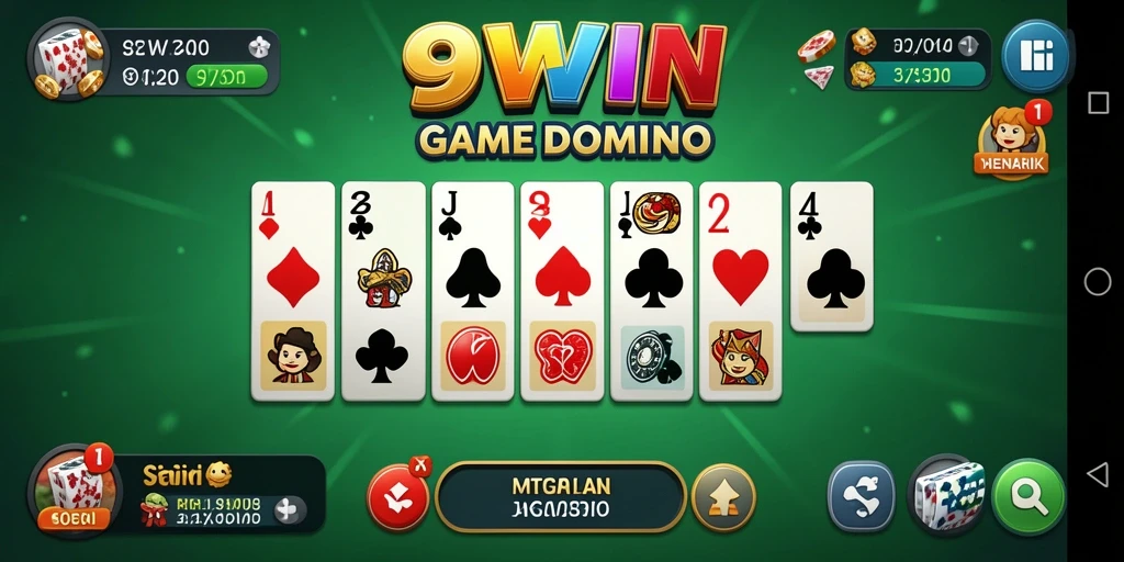 Tampilan menarik gameplay Domino di 9WIN