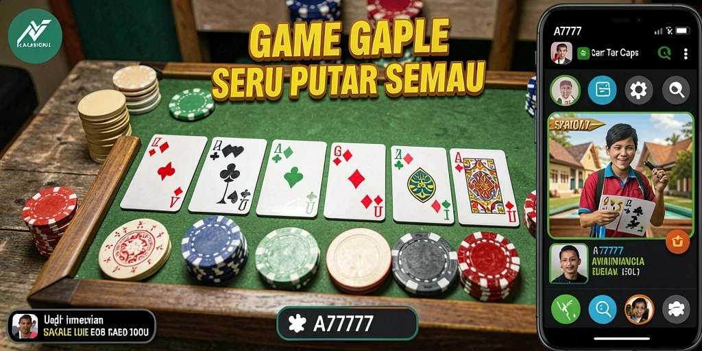 Tampilan gameplay Gaple yang seru dan interaktif.