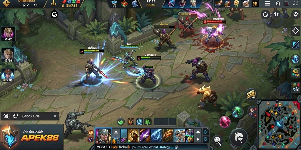 Tampilan seru dari pertarungan gameplay APEK88 yang mendebarkan.