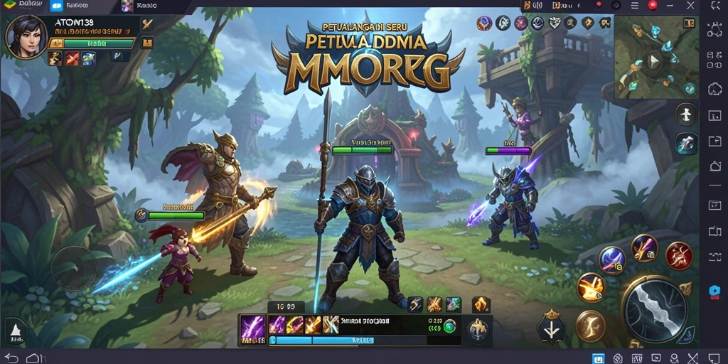 Tampilan gameplay seru dalam dunia MMORPG yang menarik.