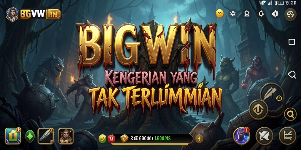 Screenshot dari gameplay BIGWIN yang menampilkan momen mencekam.