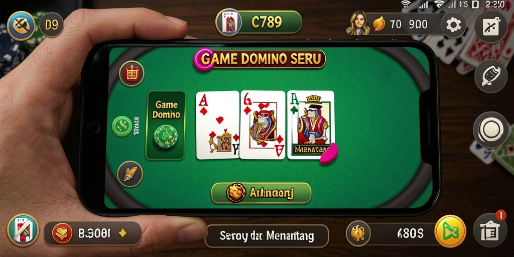 Tampilan gameplay menarik dari C789 yang penuh strategi Domino.