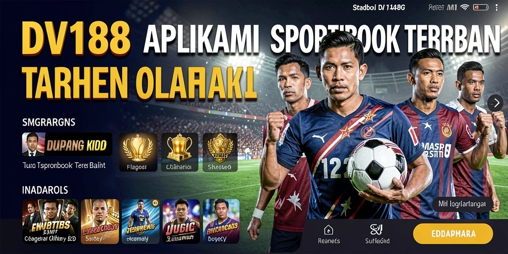 Tampilan menarik dari aplikasi DV188 dengan berbagai opsi taruhan.
