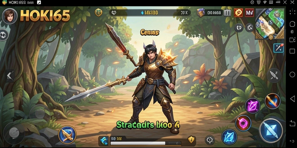 Screenshot utama HOKI65 yang menampilkan aksi pertempuran strategis.