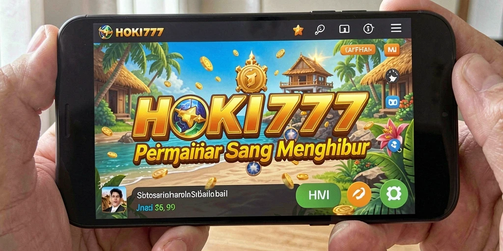 Tampilan gameplay HOKI777 yang cerah dan menghibur.