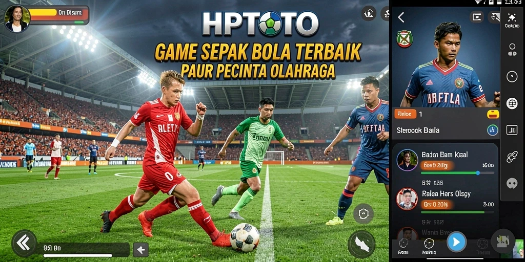 Tampilan gameplay HPTOTO yang dinamis dan menarik, penuh aksi sepak bola.
