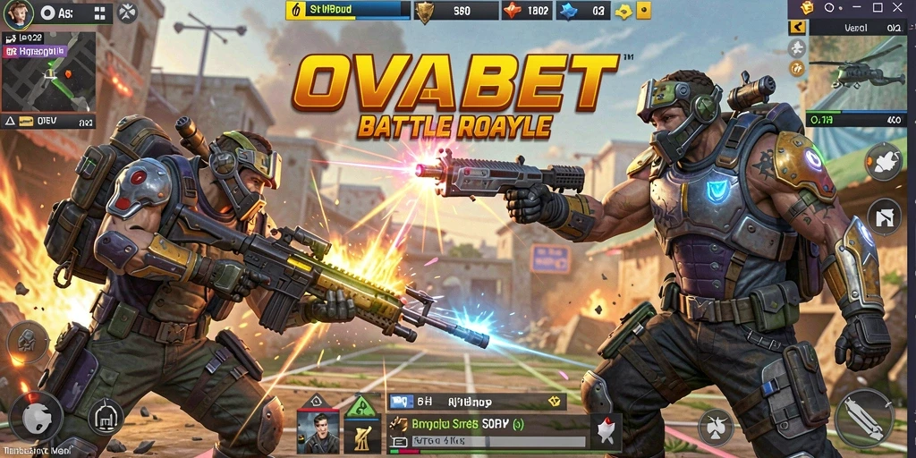 Gambaran utama dari gameplay OVABET dalam pertarungan Battle Royale.