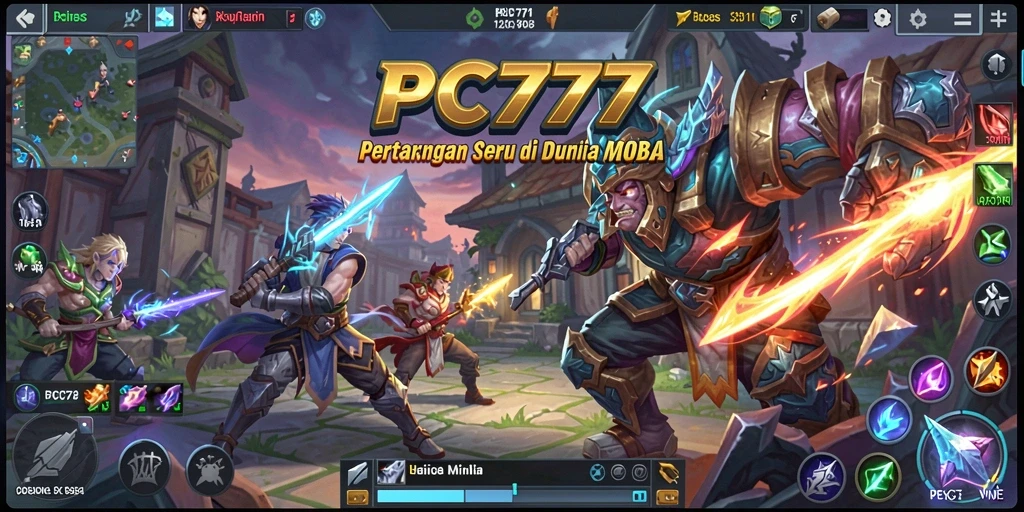 Tampilan gameplay seru dalam pertandingan tim di PC777.