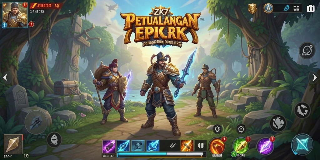 Tampilan gameplay ZK7 yang menampilkan aksi RPG yang mendebarkan.