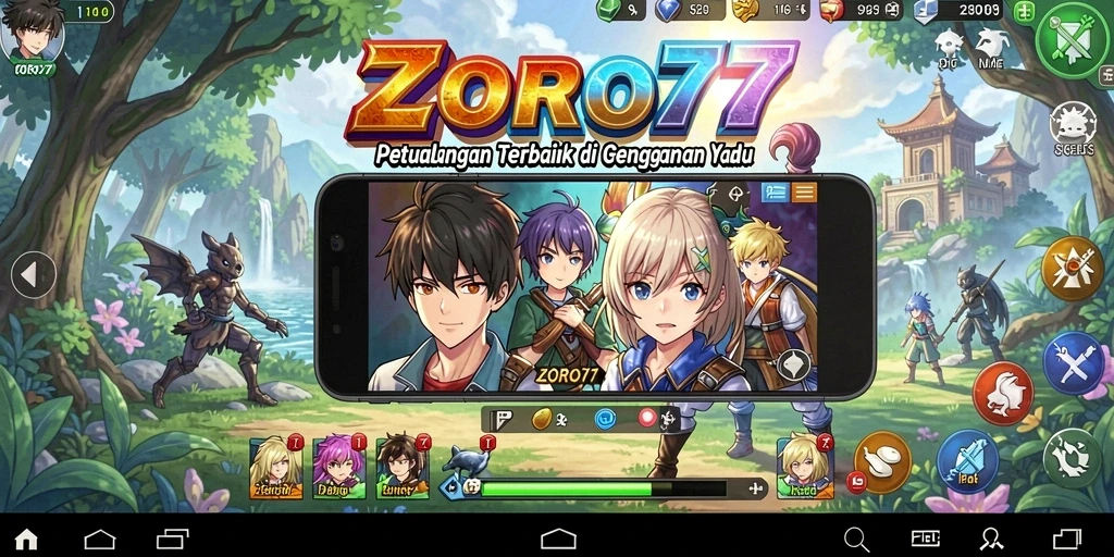 Tampilan menakjubkan dari gameplay ZORO77 yang penuh aksi.