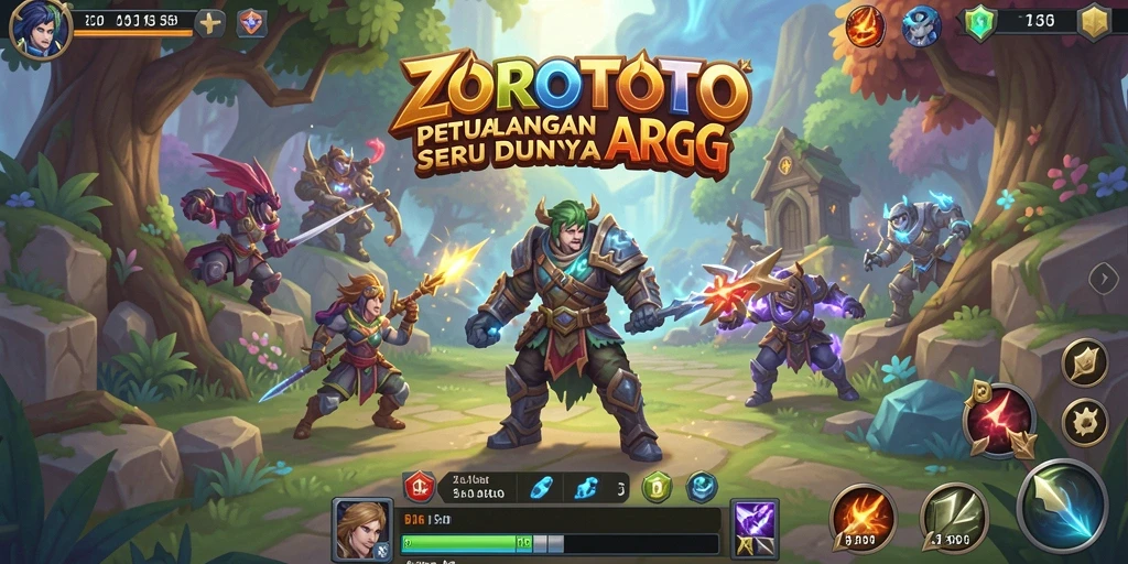 Screenshot gameplay ZOROTOTO yang menunjukkan aksi pertarungan yang mendebarkan.